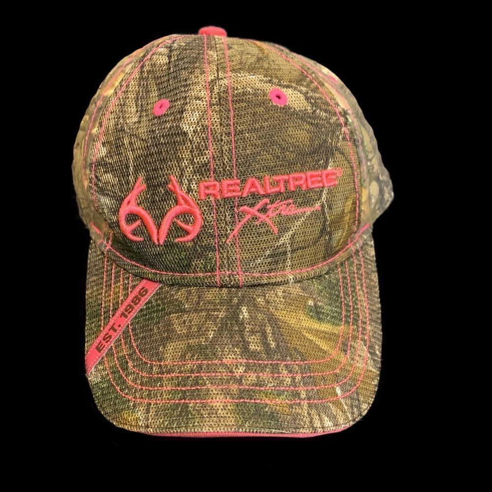 Realtree camo pink logo hat